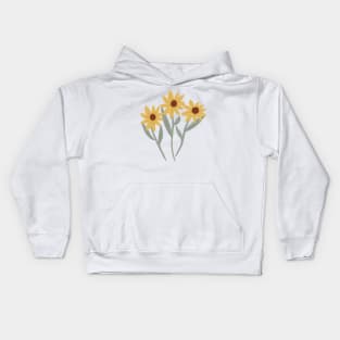 cute sunflower bouquet illustration Kids Hoodie